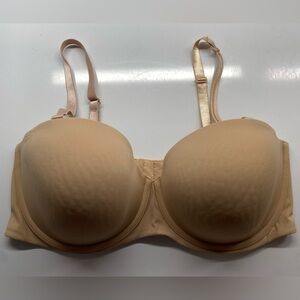 Cacique Nude Lightweight Multi-way Convertible Strapless Bra‎ 40DDD W